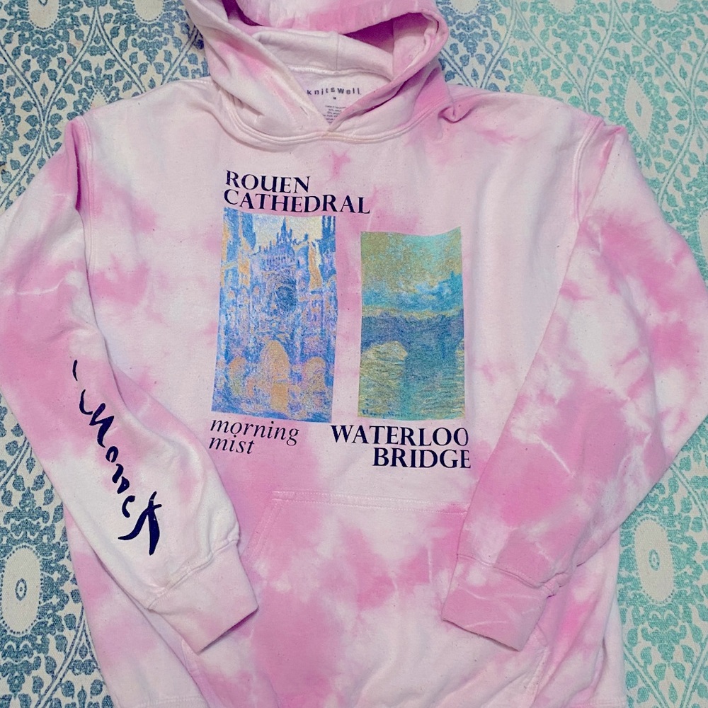 Urban Outfitters Knitswell pullover Impressionism Art Tie-Dye Hoodie Unisex M